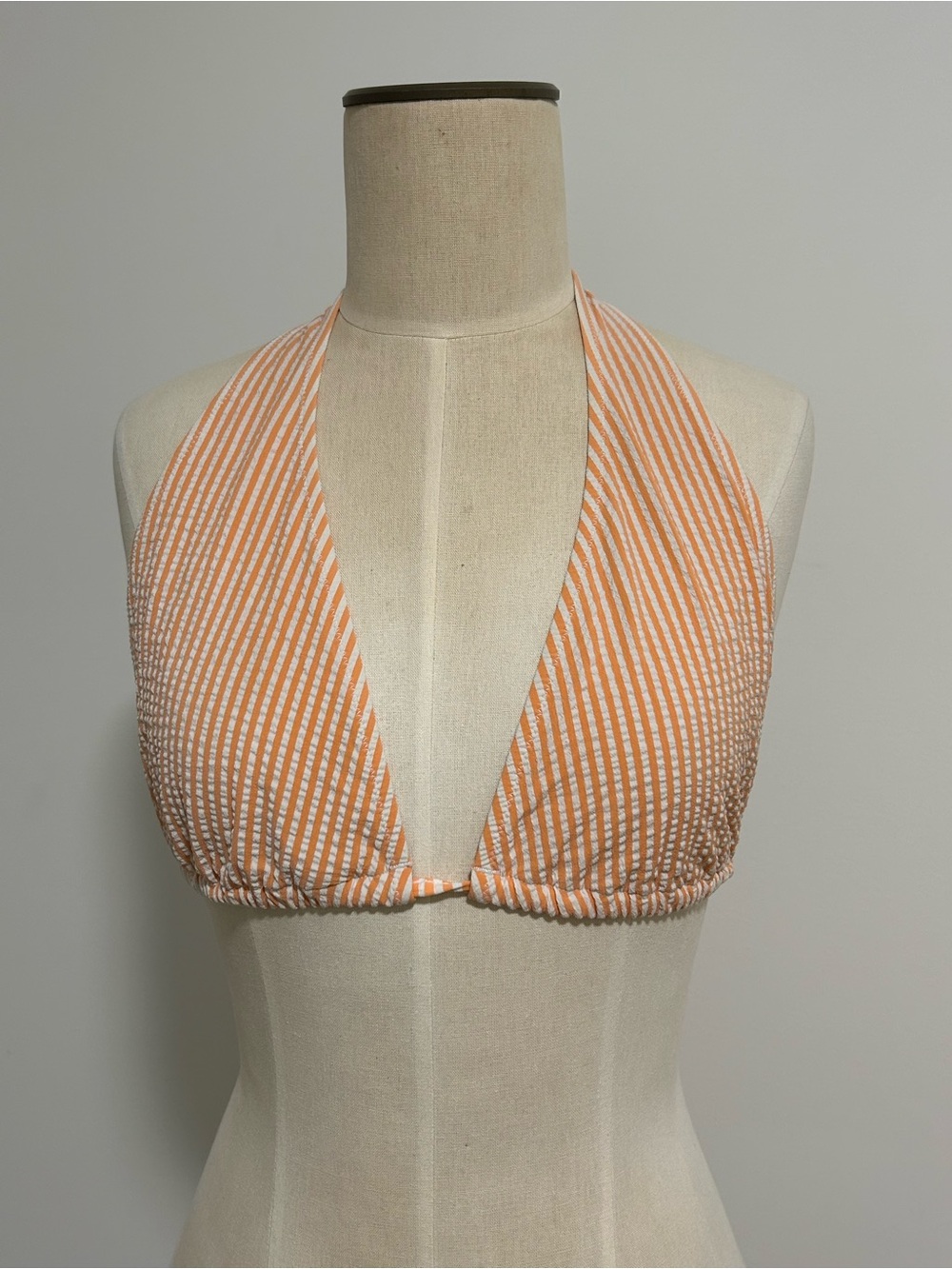 J. Crew Striped Halter Bikini Top